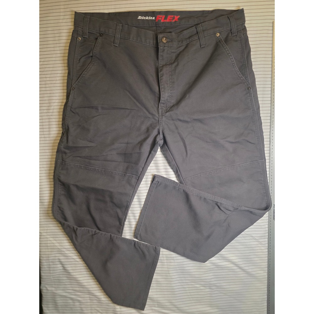 1289 Dickies Flex Regular Fit Straight Leg Carpenter Pants Gray 40x30 DP903SBL